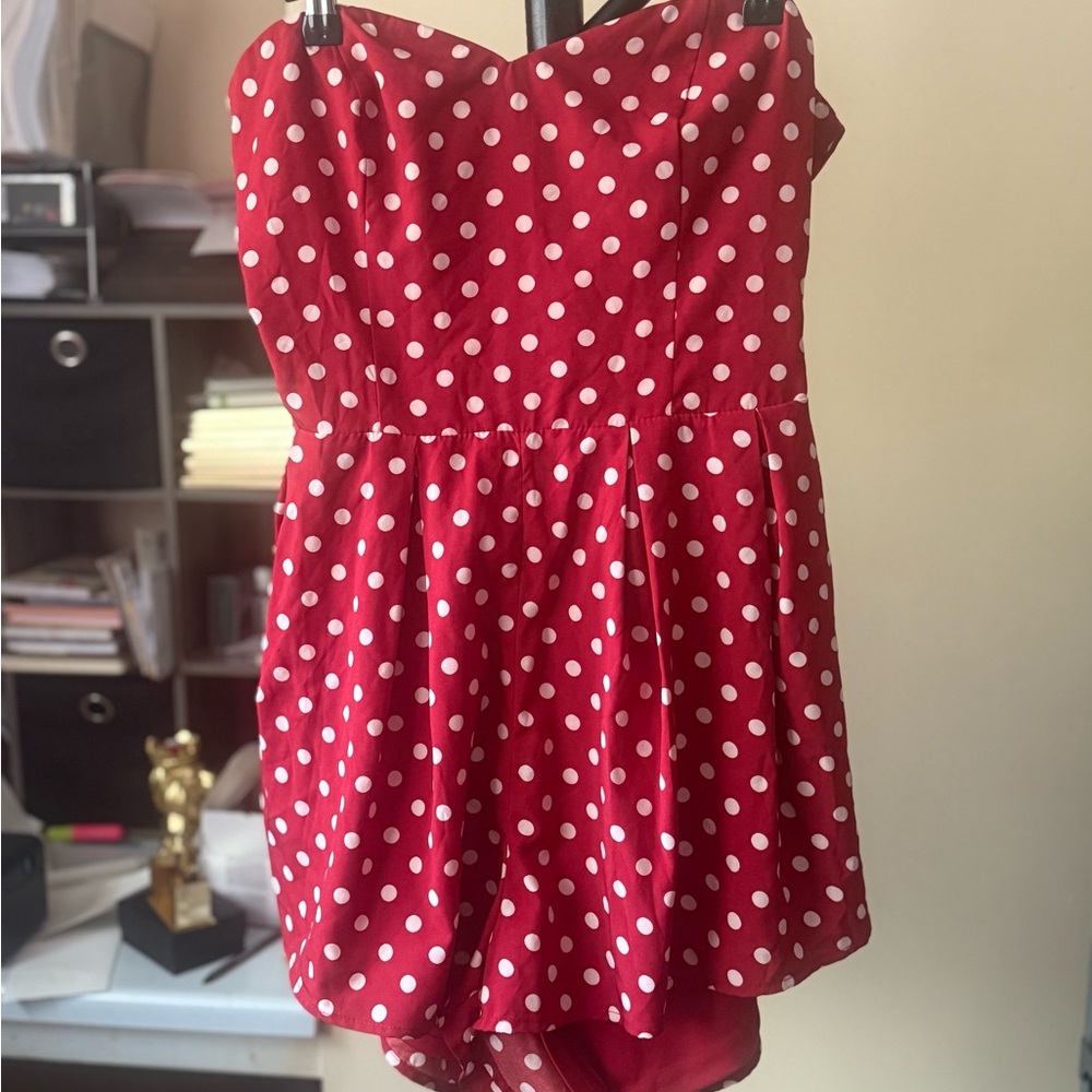 Red Polka Dot Jumpsuit
